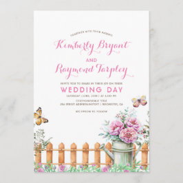 カントリー素朴ファームハウスフローラ庭園の結婚式 招待状