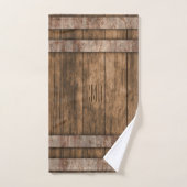 カントリー素朴ファームハウスモノグラム バスタオルセット (ハンドタオル)