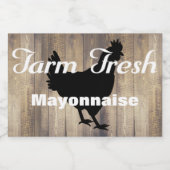 カントリー素朴ファームフレッシュヘン&バーンウッド フードラベル (シングルラベル)