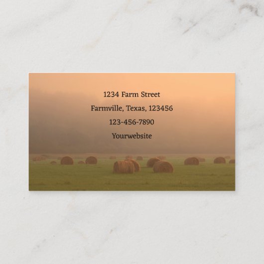カントリー素朴ファームヘイバールズサンセット 名刺 (裏面)