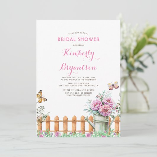 カントリー素朴ファーム |ガーデンプーニーブライダルシャワー 招待状 (スタンド正面)