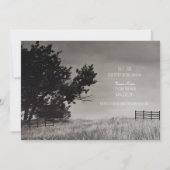 カントリー素朴フィールド白黒カントリーウェディング 招待状 (裏面)