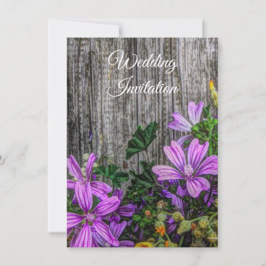 カントリー素朴フラワーオンバーンドボード (正面)