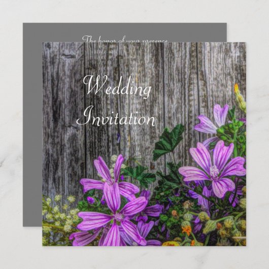 カントリー素朴フラワーオンバーンドボード (正面/裏面)