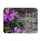 カントリー素朴フラワーオンバーンドボード マグネット (横)