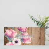 カントリー素朴フラワーバーンウッドギフト証書 (スタンド正面)