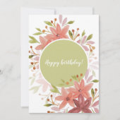 カントリー素朴フローラテラコッタ赤面 カード (正面)