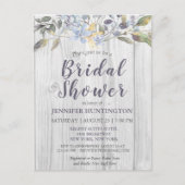 カントリー素朴フローラバーンウッドブライダルシャワー ポストカード (正面)
