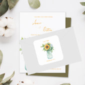 カントリー素朴フローラヒマワリ結婚ー スクエアシール