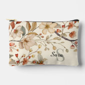 カントリー素朴フローラモノグラムキャンバス アクセサリーポーチ (正面)