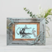 カントリー素朴ブライダルシャワーティーパーティの招待状 招待状 (スタンド正面)