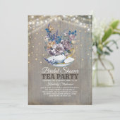 カントリー素朴ブライダルシャワーティーパーティー 招待状 (スタンド正面)