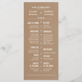 カントリー素朴ブラウン結婚式 プログラム2 プログラム