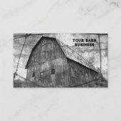 カントリー素朴ブラックアンドホワイトバーンヴィンテージ 名刺 (正面)