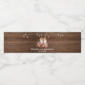 カントリー素朴ブーツ女性のカーボーイフローラ誕生日 ペットボトルラベル (シングルラベル)