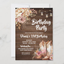 カントリー素朴ブーツ女性のカーボーイフローラ誕生日