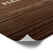 カントリー素朴ブーツ女性のカーボーイ誕生日スナックサイン ポスター (角)