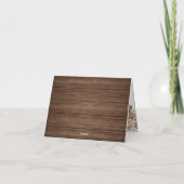 カントリー素朴ブーツ女性のカーボーイ誕生日折り畳み サンキューカード (裏面)