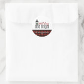 カントリー素朴プレイドファームハウススタイルクリスマス ラウンドシール (バッグ)