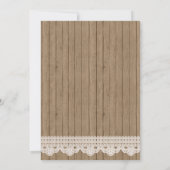 カントリー素朴ベイビーシャワー招待状 招待状 (裏面)