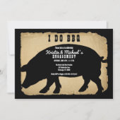 カントリー素朴ホッグ婚約I do BBQ招待状 招待状 (正面)