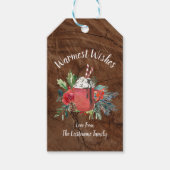 カントリー素朴ホットチョコレートクリスマスギフトラベル ギフトタグ (正面)