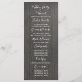 カントリー素朴ホワイトカボチャ結婚式 プログラム (裏面)