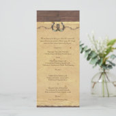 カントリー素朴ホースシューズバーベッドワイヤ結婚のメニュー メニュー (スタンド正面)