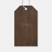 カントリー素朴ホースシューズレース結婚ウッド ギフトタグ (裏面)