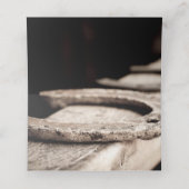 カントリー素朴ホースシューズ結婚カウボーイ プレイスカード (内部開封)