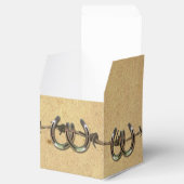 カントリー素朴ホースシューズ結婚式の引き出物ボックス フェイバーボックス (オープン)