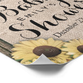 カントリー素朴ホースシューズ赤ちゃんシャワー歓迎サイン ポスター (角)