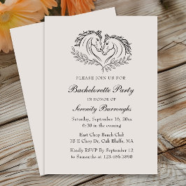 カントリー素朴ホース西エレガントバチェロレッテ 招待状