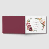 カントリー素朴ボホ秋ブルゴーニュ結婚ーズ ゲストブック (全面)