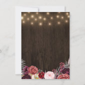 カントリー素朴マルサラピーニー結婚式招待状 招待状 (裏面)