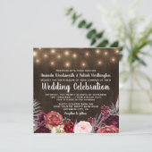 カントリー素朴マルサラピーニー結婚式招待状 招待状 (スタンド正面)