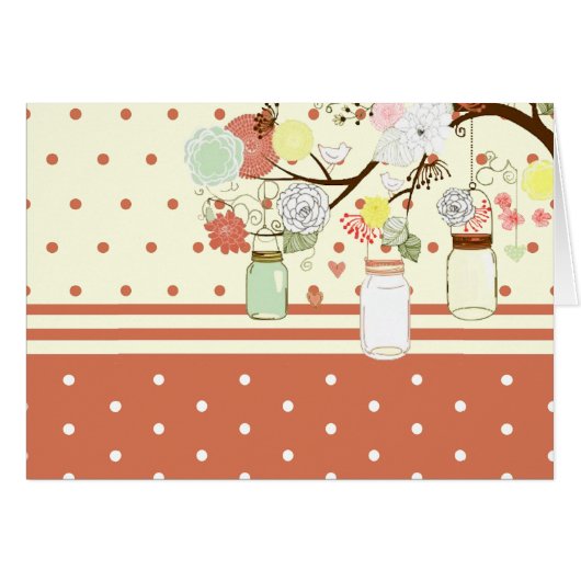 カントリー素朴メイスンジャーサンキューカード (正面横)