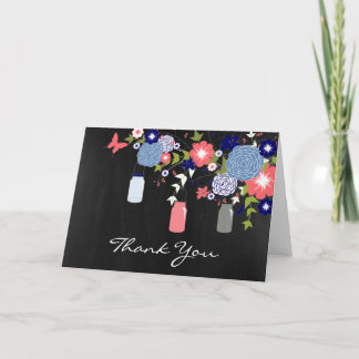 カントリー素朴メイスンジャーサンキューカード サンキューカード