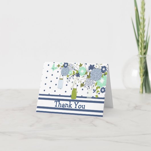 カントリー素朴メイスンジャーサンキューカード サンキューカード (正面)