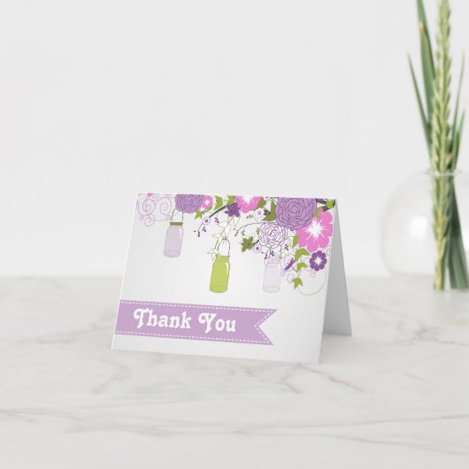 カントリー素朴メイスンジャーサンキューカード サンキューカード (正面)