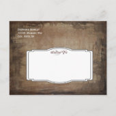 カントリー素朴メイスンジャーブライダルシャワーはがき インビテーションポストカード (裏面)