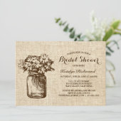 カントリー素朴メイスンジャーブライダルシャワーカード 招待状 (スタンド正面)