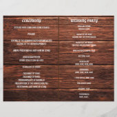 カントリー素朴メイスンジャールライツ結婚式 プログラム (裏面)