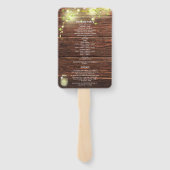 カントリー素朴メイスンジャールライツ結婚式 プログラム ハンドファン (裏面)