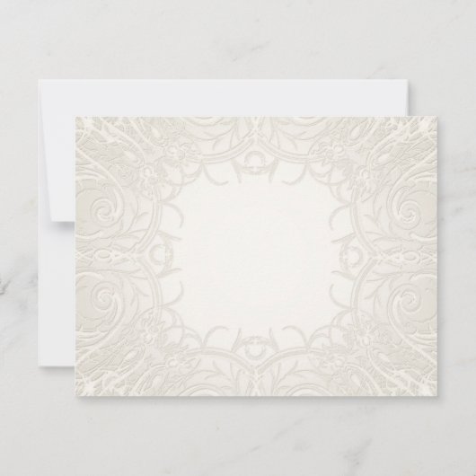 カントリー素朴メイスンジャールレースンラベンダーフローラ 出欠カード (裏面)