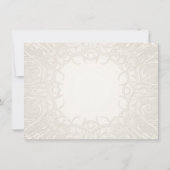 カントリー素朴メイスンジャールレースンラベンダーフローラ 招待状 (裏面)