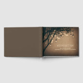 カントリー素朴メイソンの瓶のライトツリー ゲストブック (全面)