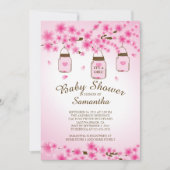 カントリー素朴メイソンジャースベイビーシャワー招待状 招待状 (正面)