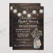 カントリー素朴メイソンジャールバーンブライダルシャワー招待状 招待状 (正面/裏面)