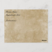 カントリー素朴メイソンジャールブーケブライダルレシピ ポストカード (裏面)